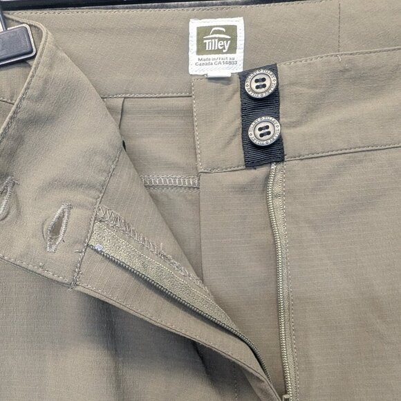Tilley Adjustable Cargo Outdoor Utility Convertible Hiking camping pant TAUPE 16 - Picture 10 of 13